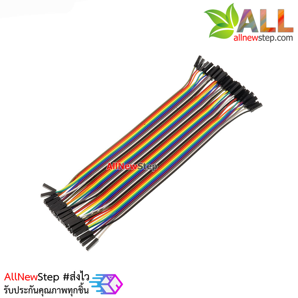 สายไฟ จัมเปอร์ เมีย-เมีย Jumper Wire สายแพ เมีย-เมีย ยาว 20cm 40 เส้น