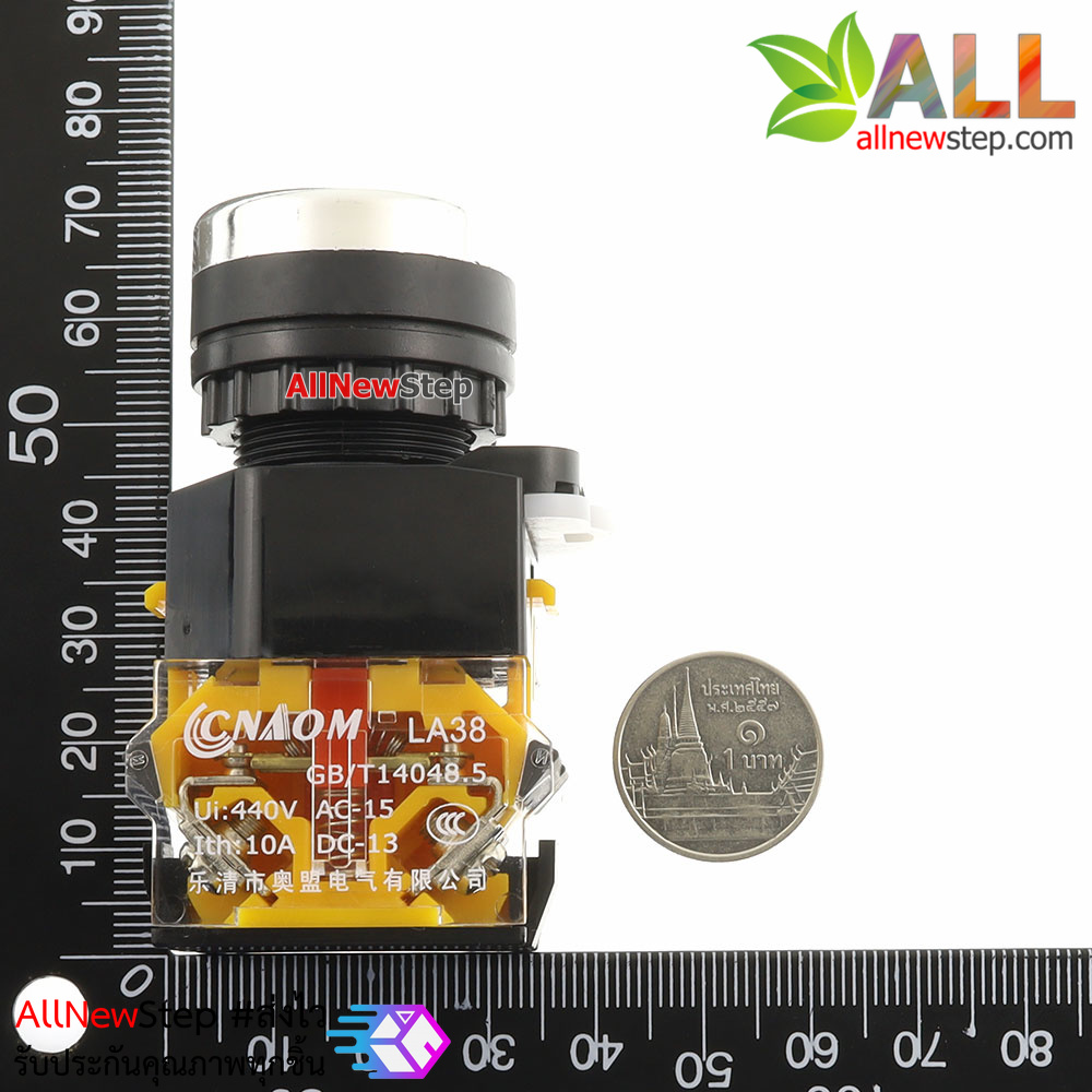 สวิตช์กดติดปล่อยดับ/กดดับปล่อยติด/รีเซตสวิตช์ Reset Switch AC DC 10A ปุ่มกดสีแดง