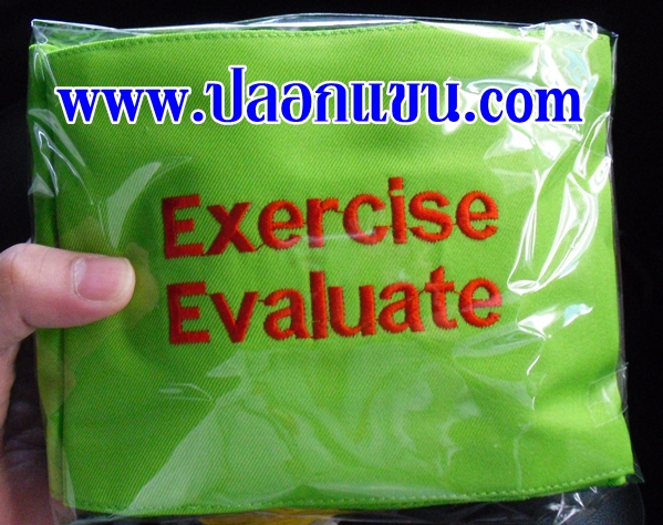 ปลอกแขนปักข้อความ Exercise Evaluate