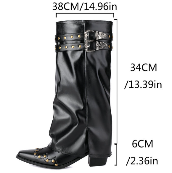 รองเท้าบูทคาวบอย ไซส์ 34-46 สีดำ/น้ำตาลเข้ม/น้ำตาล/น้ำตาลเหลือง
