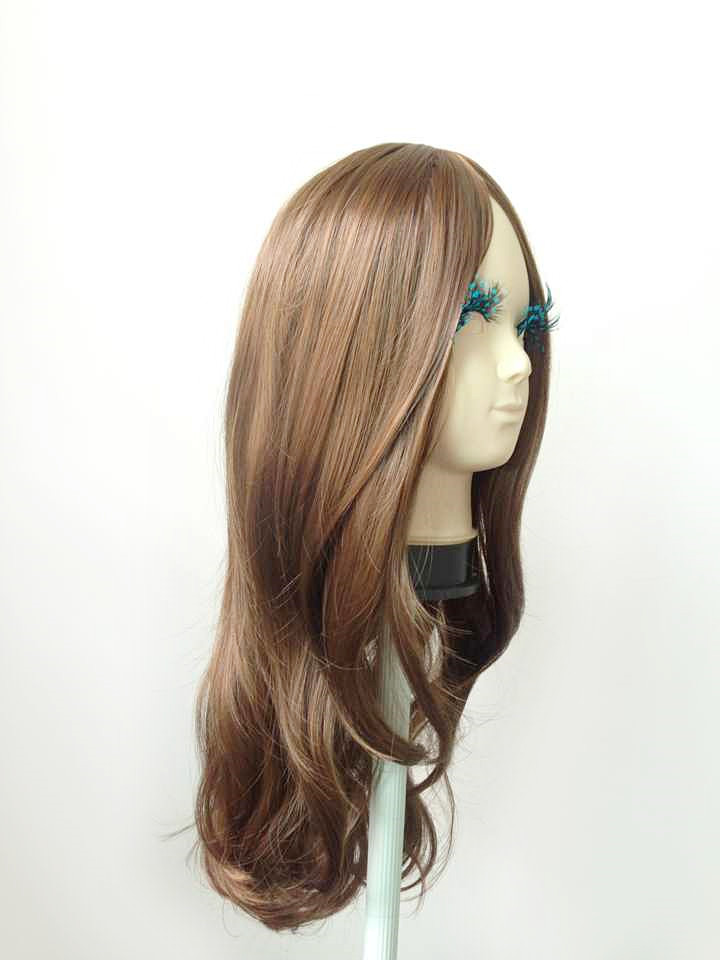 C1119 วิกผมลอนคลายเบาๆ เเสกกลางเห็นหนังศรีษะ