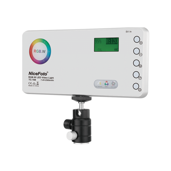 NiceFoto TC-168 Pocket LED RGB Light Portable Fill-in Video Lighting