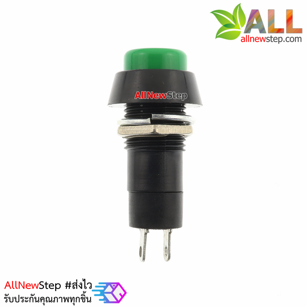 สวิตช์ กดติดปล่อยดับ reset switch 250V 3A สีเขียว