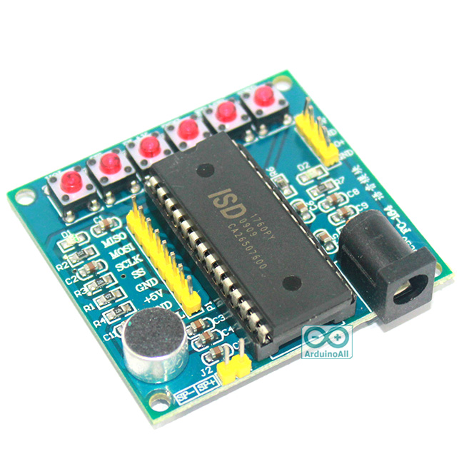 ISD1760 Multi-Messages Voice Record & Playback Module โมดูลบันทึกเสียงและเล่นเสียง พร้อมลำโพง