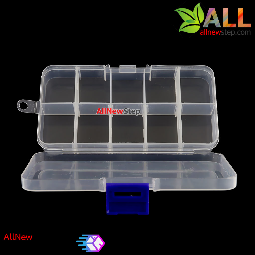 กล่องพลาสติกเก็บอุปกรณ์ 10 ช่อง ขนาด 130x65x20mm