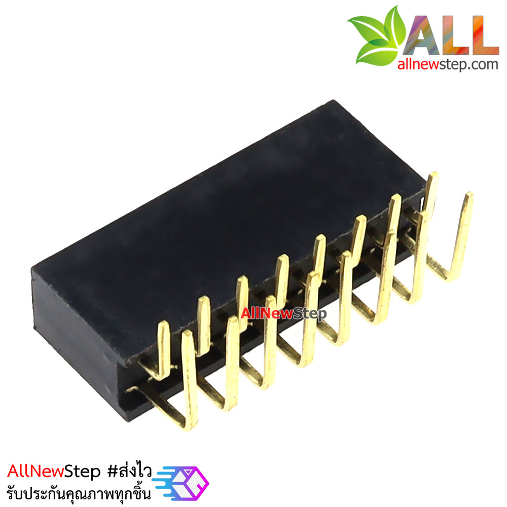 ขาก้างปลาตัวเมียแบบฉาก 2x8 ขา Double Row Hole Jack 2x8 PIN Header 2.54mm