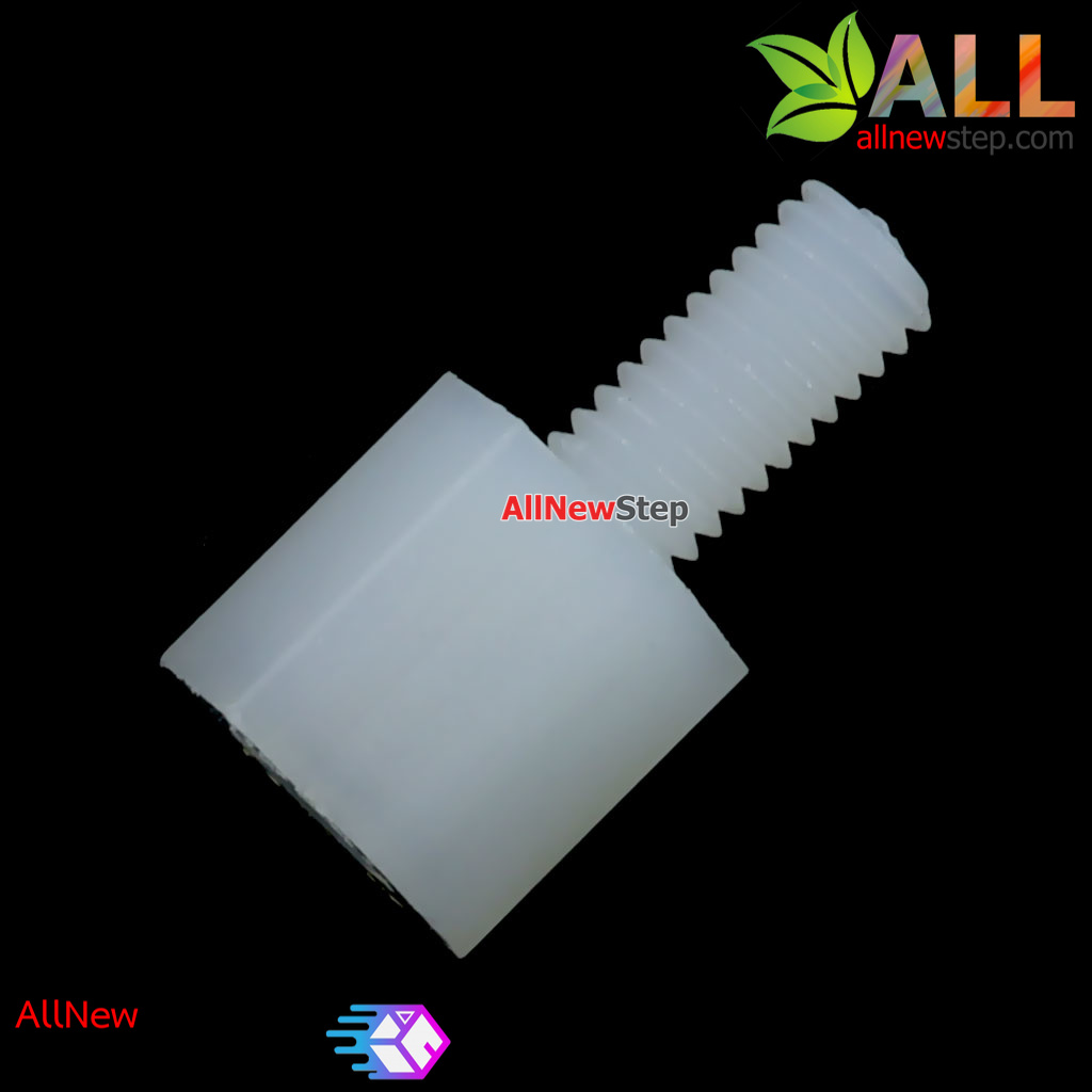 น็อตไนลอน NUT Nylon M3 5+6mm สีขาว จำนวน 1 ชิ้น