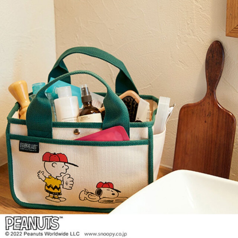 🟢พร้อมส่ง SNOOPY GREEN กระเป๋าโท้ท กระเป๋าจัดระเบียบ สนูปปี้ สีเขียว