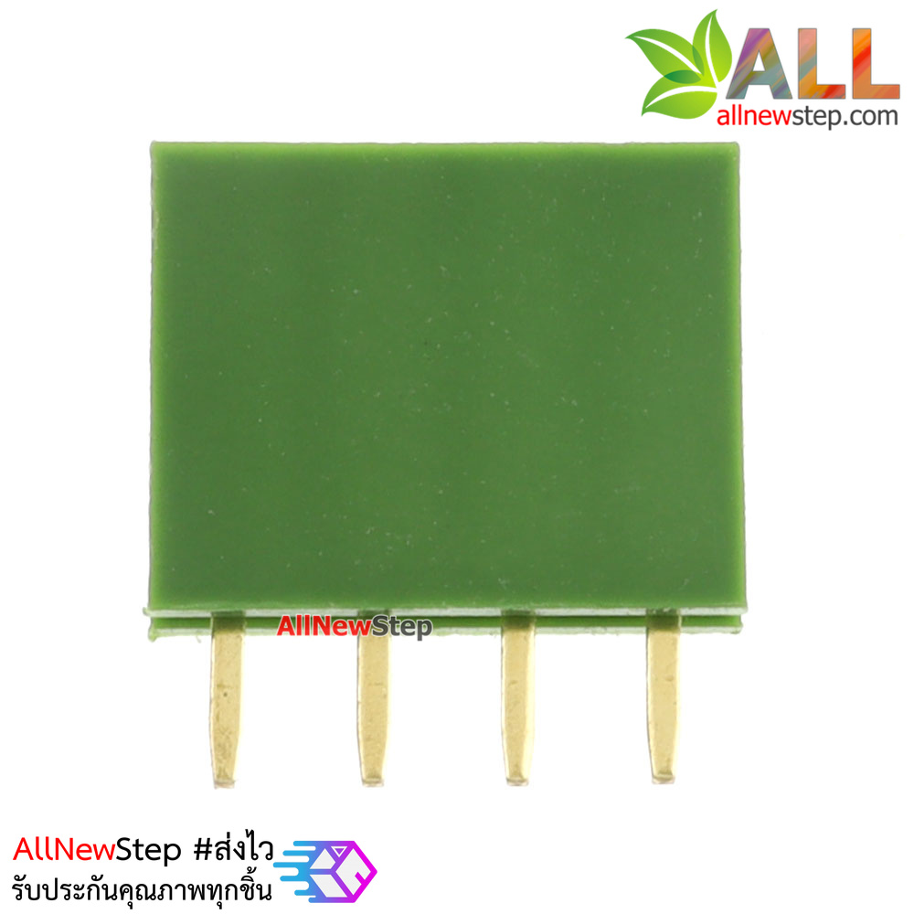 Pin header Female Header Single Row 2.54mm 4p Pin1x4 สีเขียว