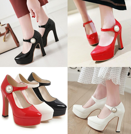 รองเท้าคัดชูสีขาว/แดง/ดำ ไซต์ 34-43