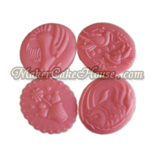 พิมพ์ซิลิโคนทำขนม 4 ลาย / พิมพ์สบู่ 4 ลาย