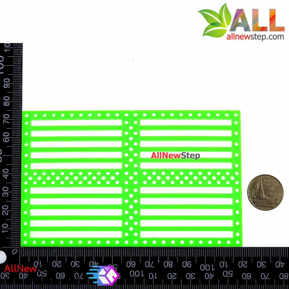 ABS plastic Mounting Plate Universal Robot แผ่นพลาสติก ABS ขนาด 7.5x12cm สีเขียว