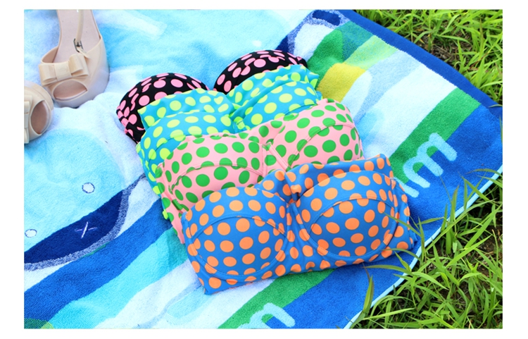 **พร้อมส่ง**ชุดว่ายน้ำบิกินี่วันพีชสีน้ำเงินลายจุดสีส้ม กระโปรงบานออกช่วงเอว ซ่อนกางเกงไว้ด้านใน ไม่โป๊ค่ะ สวยน่ารักเหมือนแบบค่ะ