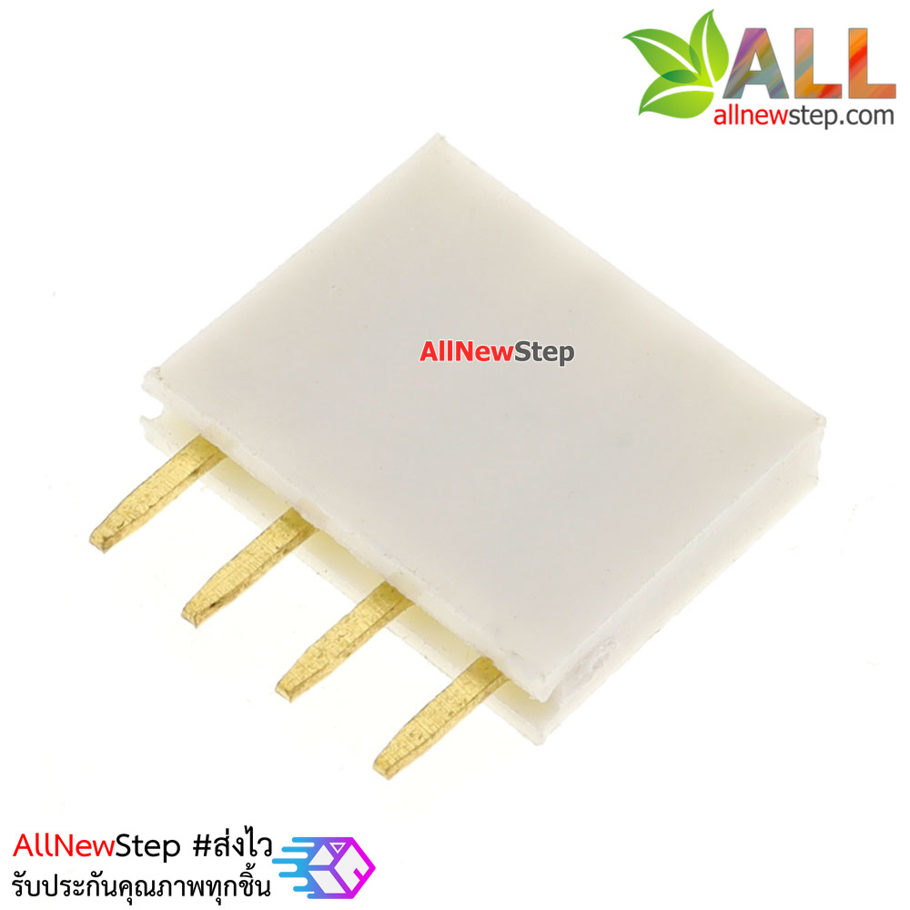 Pin header Female Header Single Row 2.54mm 4p Pin1x4 สีขาว