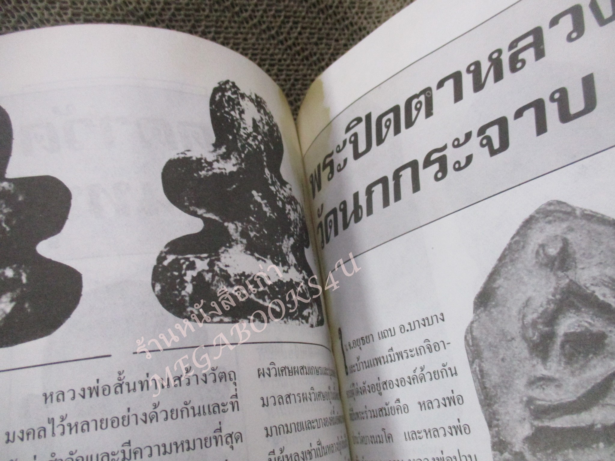 หนังสือพระเครื่อง ตระกูลปิดตา / มุมบนมีคราบน้ำ เปิดอ่านได้ตามปกติ