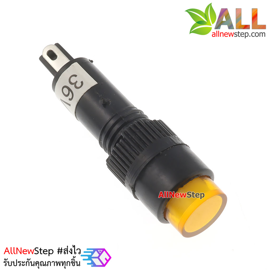 NXD-215 ไฟ LED signal สำหรับติดแผงควบคุม สีเเหลือง 36VDC
