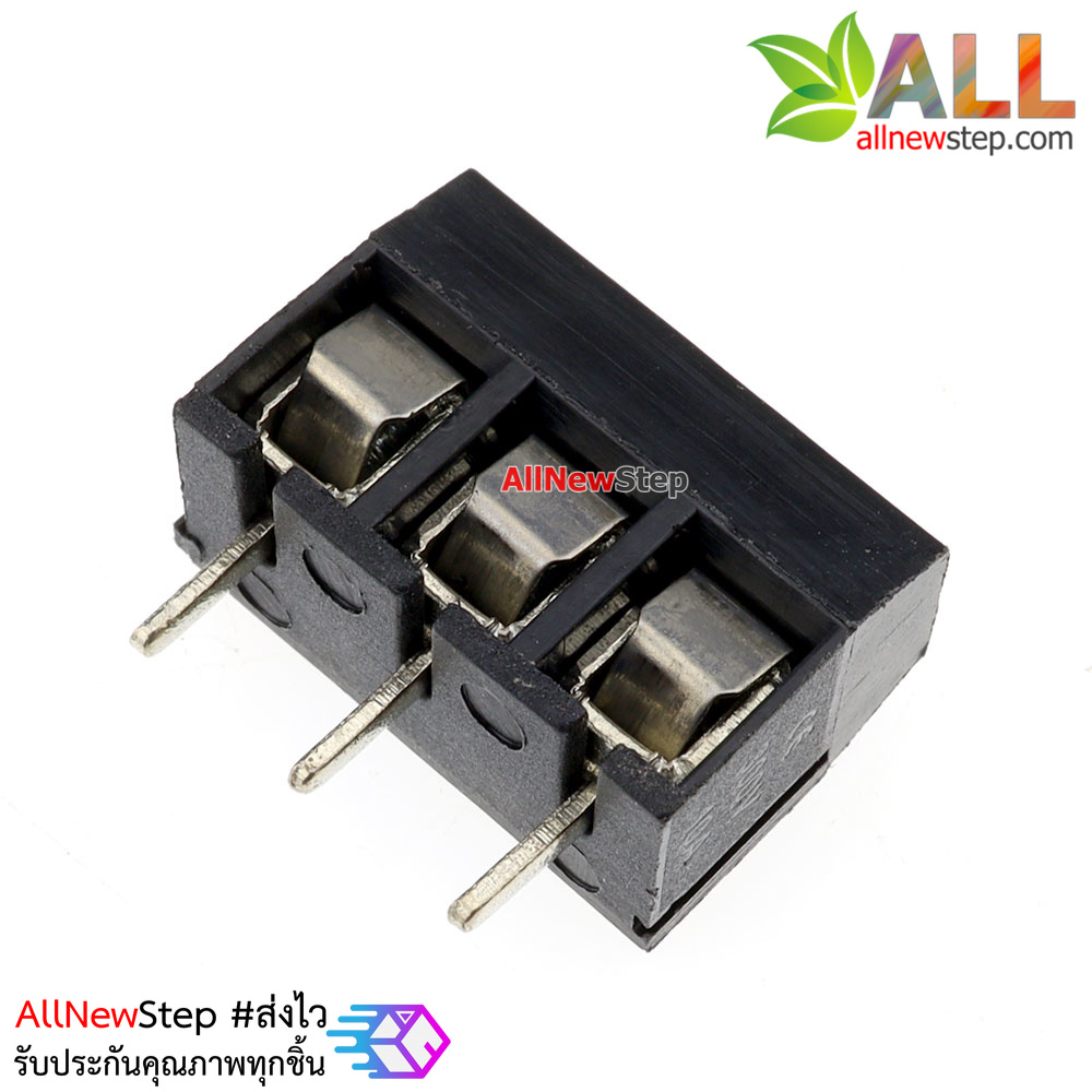 Terminal Block 3 ขา KF301 3P position 5.0MM screw PCB terminal block สีดำ