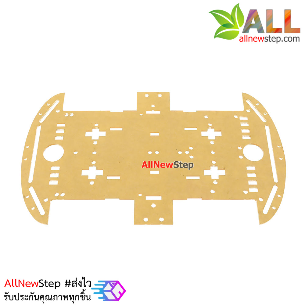 โครงรถ Smart 4WD Robot Car อะคิริสีขาวใส