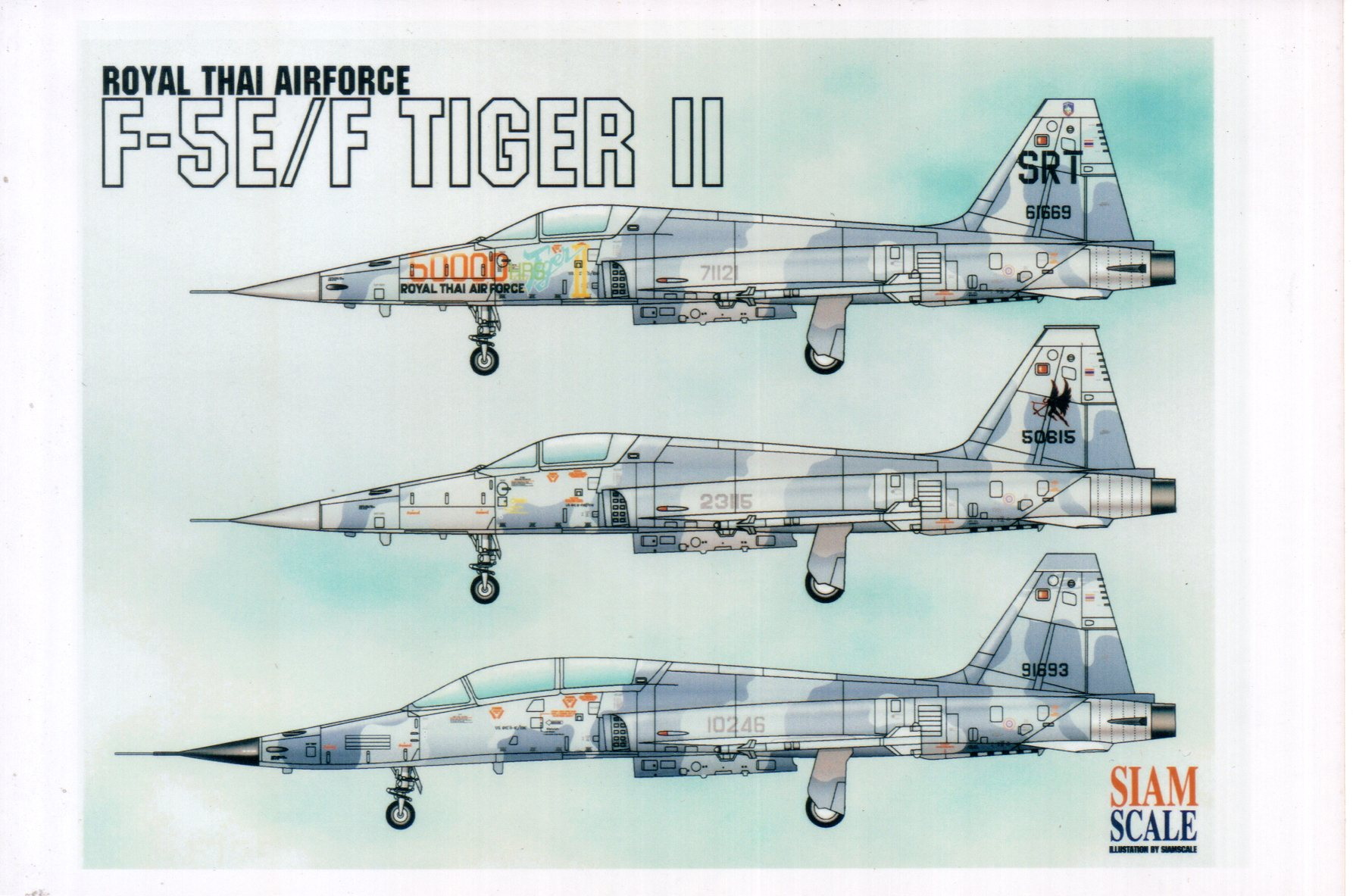 DECAL 1/48 F-5E/F (e-2 standard) TIGER II ROYAL THAI AIR FORCE