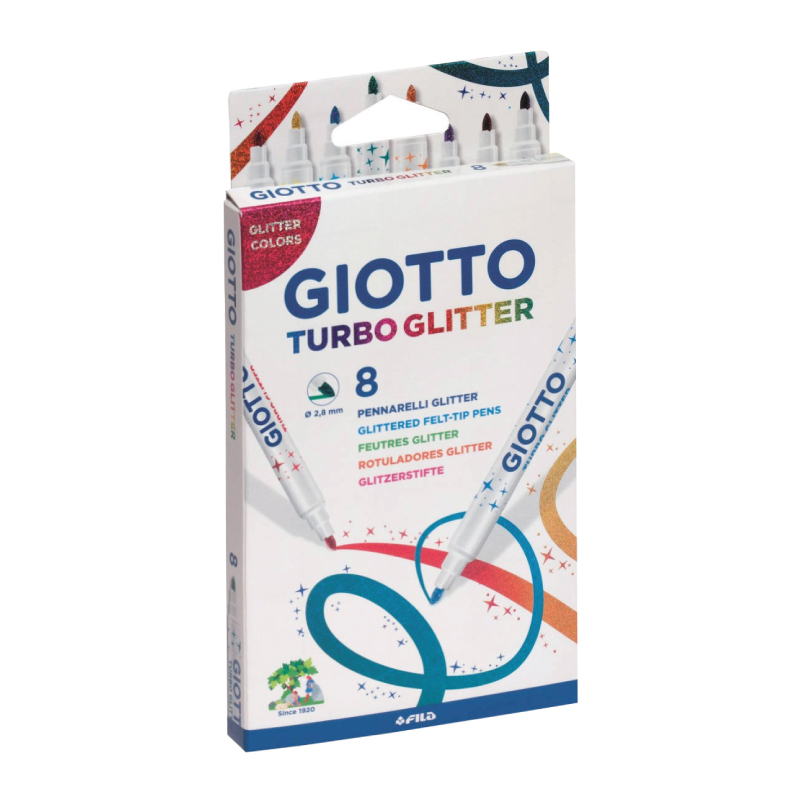 GIOTTO Turbo Glitter 8 สี (ปากกาเมจิก กากเพชร)