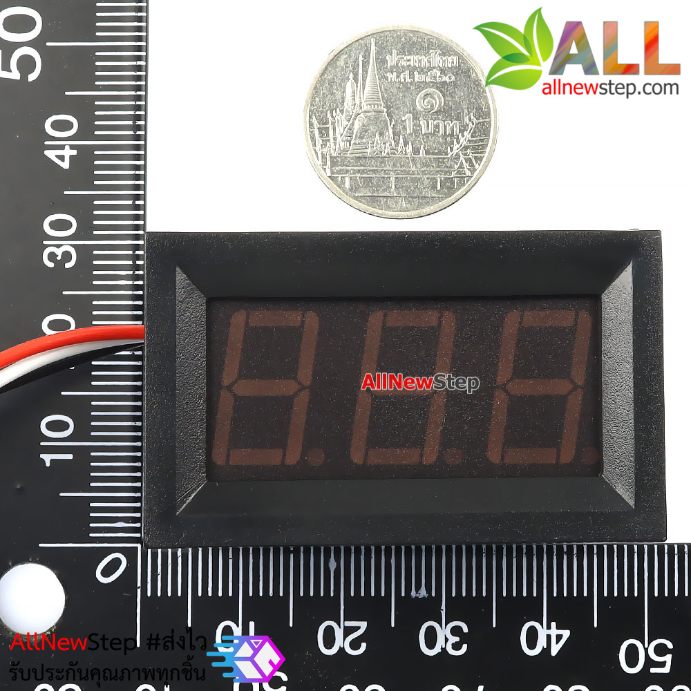 ดิจิตอลโวลต์มิเตอร์ 0.56 นิ้ว 0-100V volt meter จอสีแดง