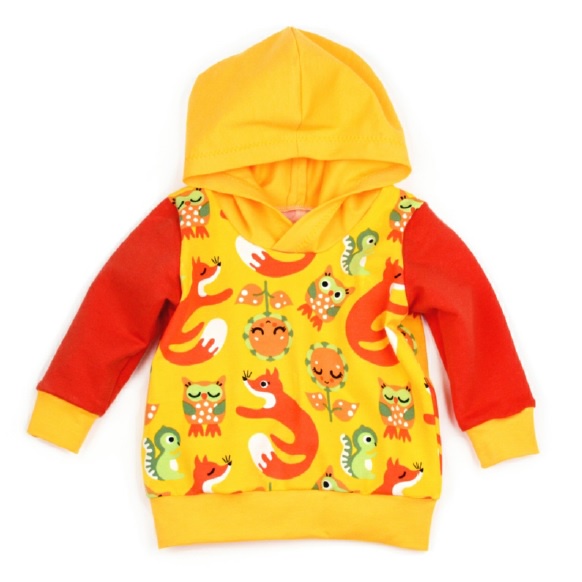 แพทเทิร์นตัดเสื้อแขนยาวมีฮูดเด็ก แขนจั๊ม เอวจั๊ม มีไซส์ 3 เดือน ถึง 6 ขวบ (เลือกไซส์ที่ตัวเลือกสินค้า)