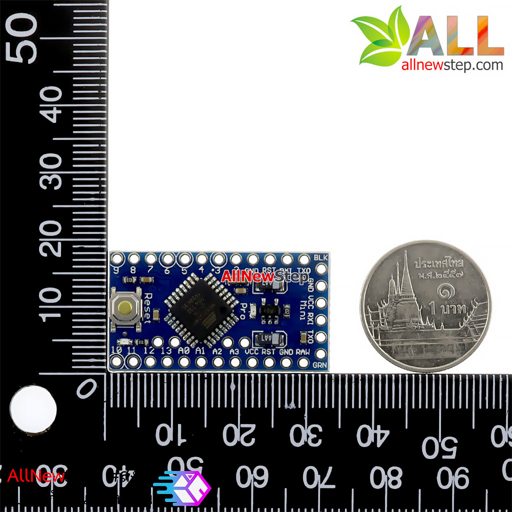บอร์ด Pro Mini 328 - 5V/16MHz พร้อม Pin Header pro mini 5V (Arduino-Compatible)