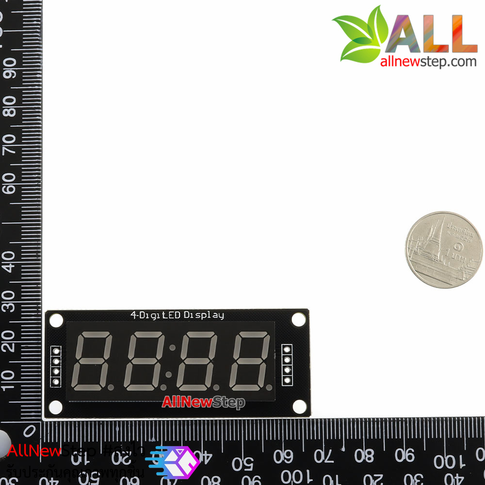 โมดูลแสดงค่าตัวเลข 4 หลัก ขนาด 0.56 นิ้ว TM1637 Driver สีแดง