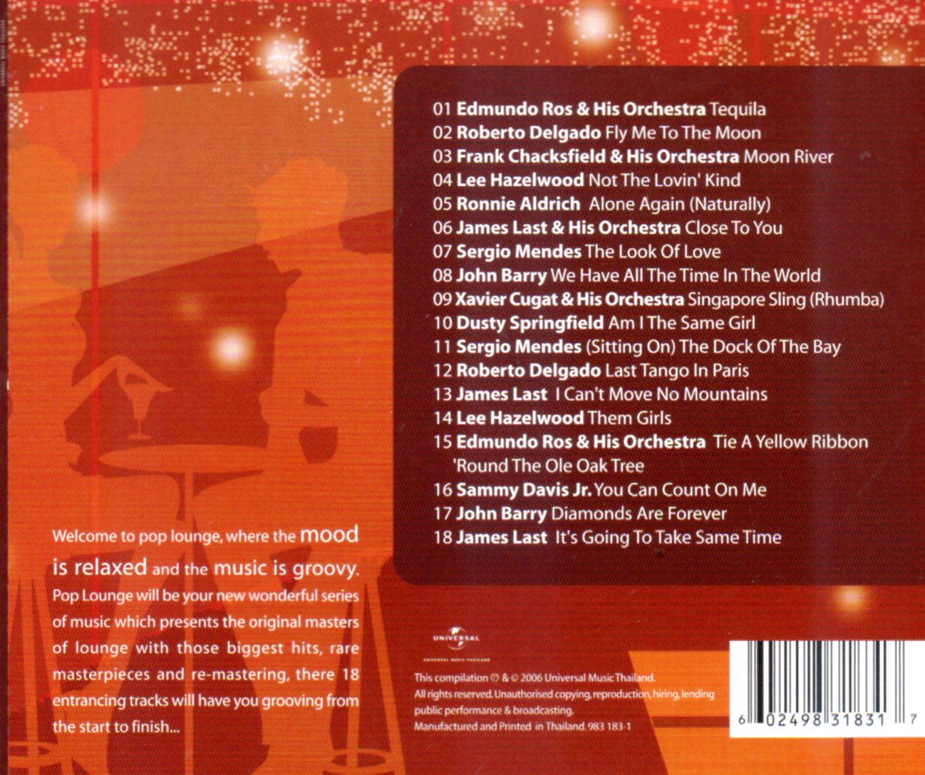 CD,Pop Lounge - Bring Your New Fantasy To Your Stereo(Various Artists)(2006)(Thai)