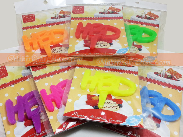 เทียนอวยพรวันเกิด HBD.