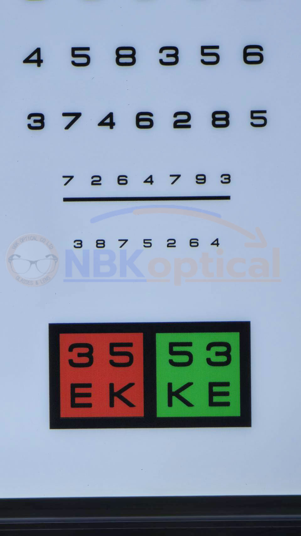 ป้ายวัดสายตามองไกล CB-031 แบบมีไฟLED ระยะ 3 เมตร พร้อมส่ง✅