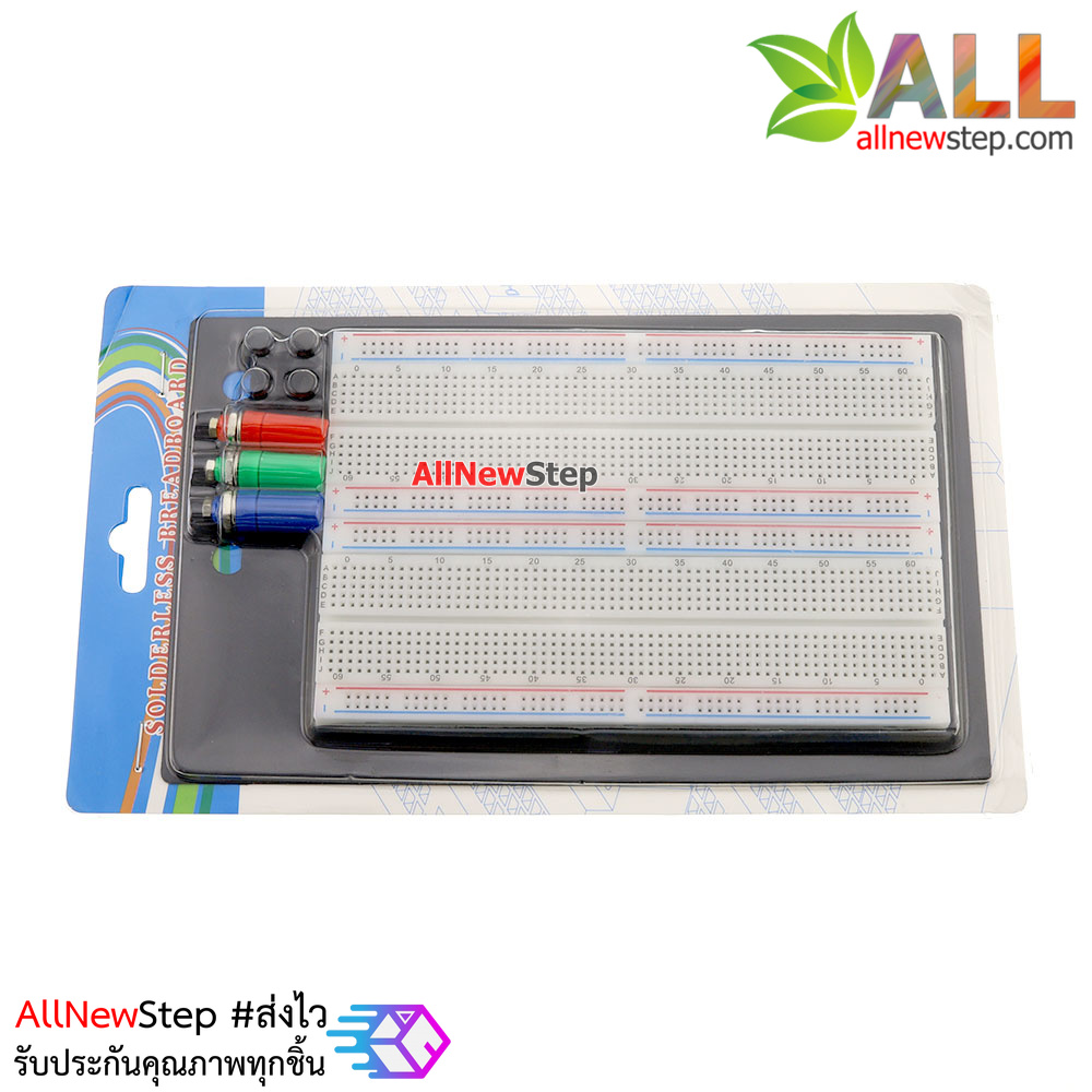 Breadboard Protoboard Test Circuit Board Tie-point 1660 ZY-204 บอร์ดทดลอง 1660 จุด