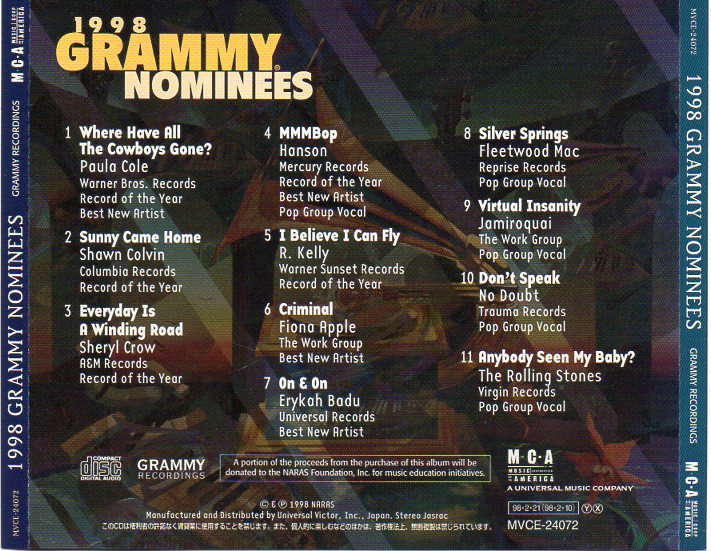 CD,Used,1998 Grammy Nominees(Japan)