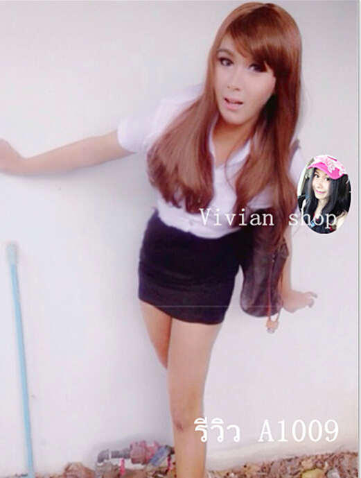 A1009 วิกผมปลอม เเบบยาว สบัดปลาย