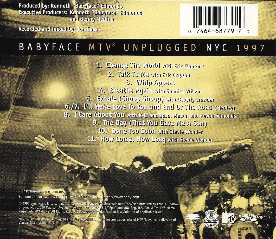 Used CD,Babyface - MTV Unplugged NYC (A)1997