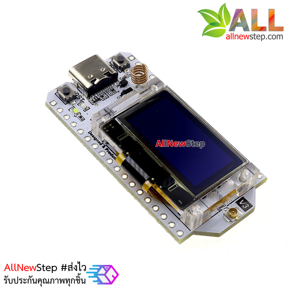 บอร์ด Arduino Wifi ESP lora32 LoRa SX1276 ความถี่ 868-915Mhz พร้อมจอแสดงผล OLED หัวต่อ micro usb