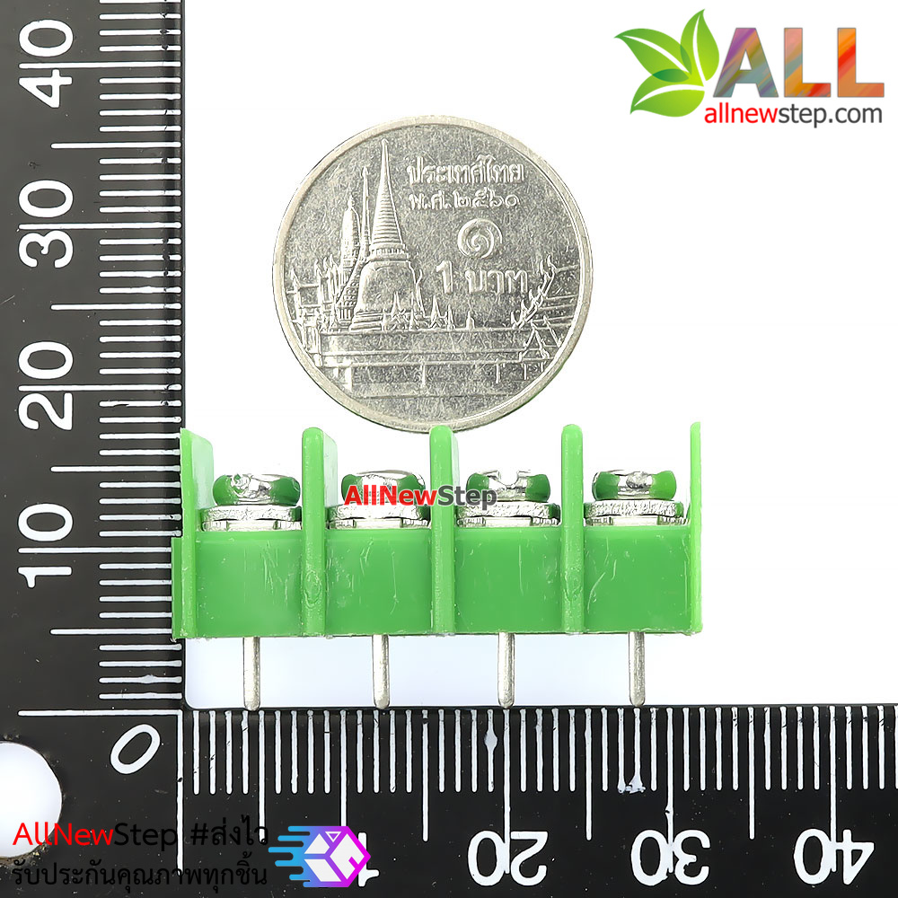 ขั้วต่อ terminal block 4 ขา ระยะห่าง 7.62mm 300v 20a