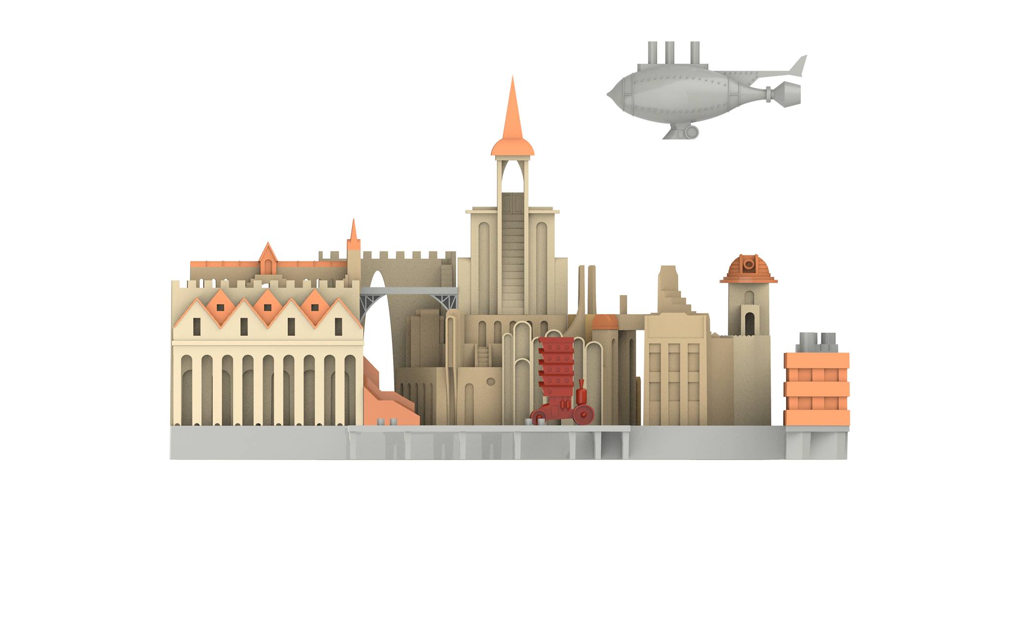 EGG SHIP TITANIC PORT SCENE & VEHICLE