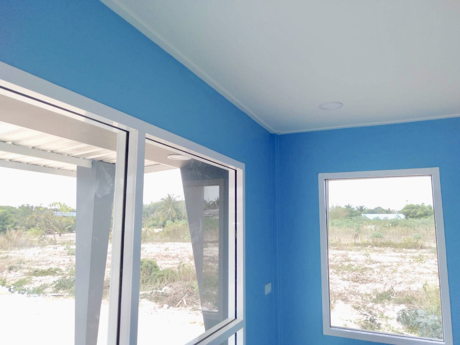 บ้านทรงโมเดิร์น ขนาด 3*5.5 ระเบียงรอบบ้าน