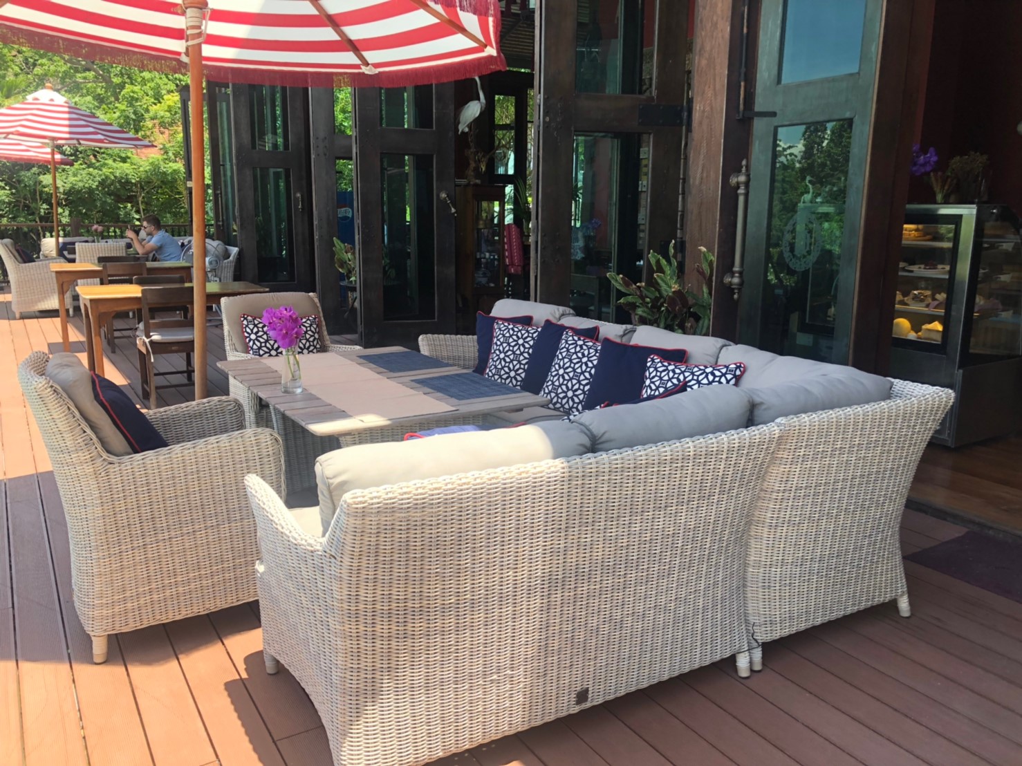 โซฟาหวาย โซฟาห้องนั่งเล่น โซฟาห้องรับแขก ชุดรับแขก Rattan sofa Woven rattan sofa Living room sofa 75
