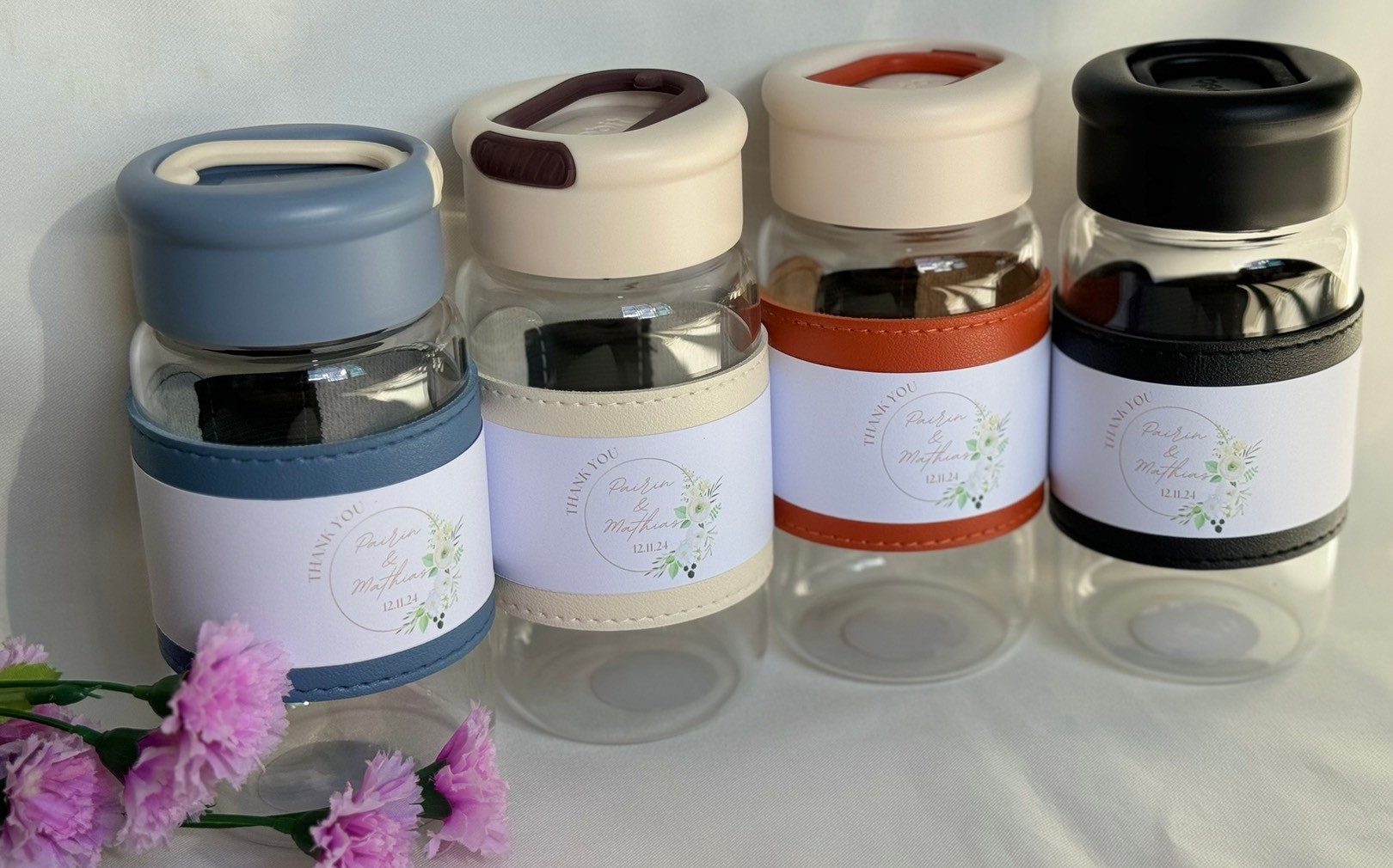 ของชำร่วย กระบอกน้ำแก้วคละสี ขนาด 550 ml