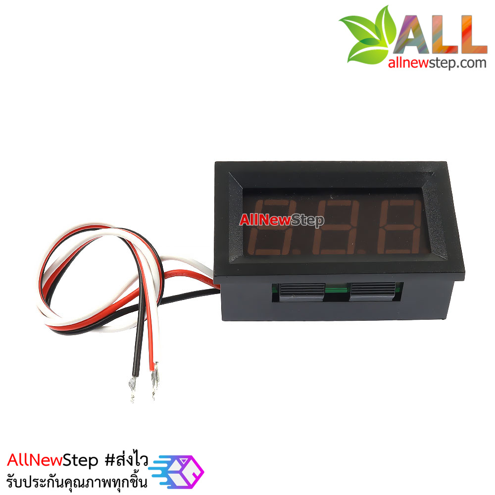 โมดูลดิจิตอลโวลต์มิเตอร์ 0-100VDC จอสีแดง ขนาด 0.56 นิ้ว
