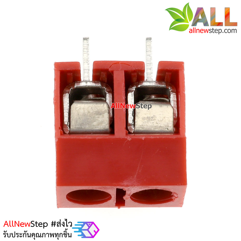 Terminal Block 2 ขา KF301 2P position 5.0MM screw PCB terminal block สีแดง