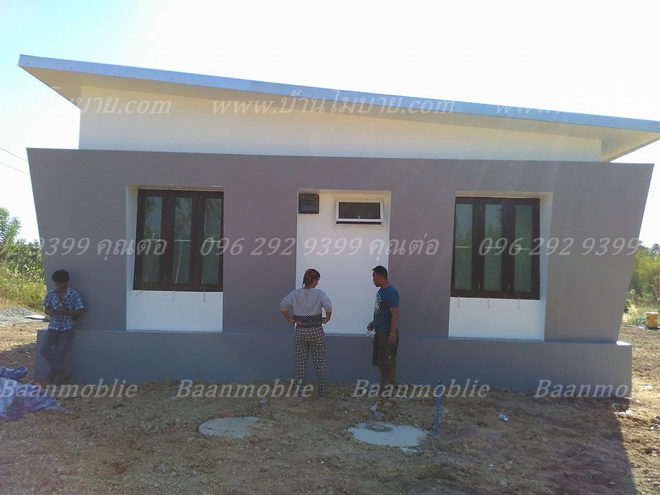 บ้านโมเดิร์นขนาด 8*7.5 ระเบียง 1.5*5 เมตร (3ห้องนอน 2ห้องน้ำ 1ห้องนั่งเล่น 1ห้องครัว)