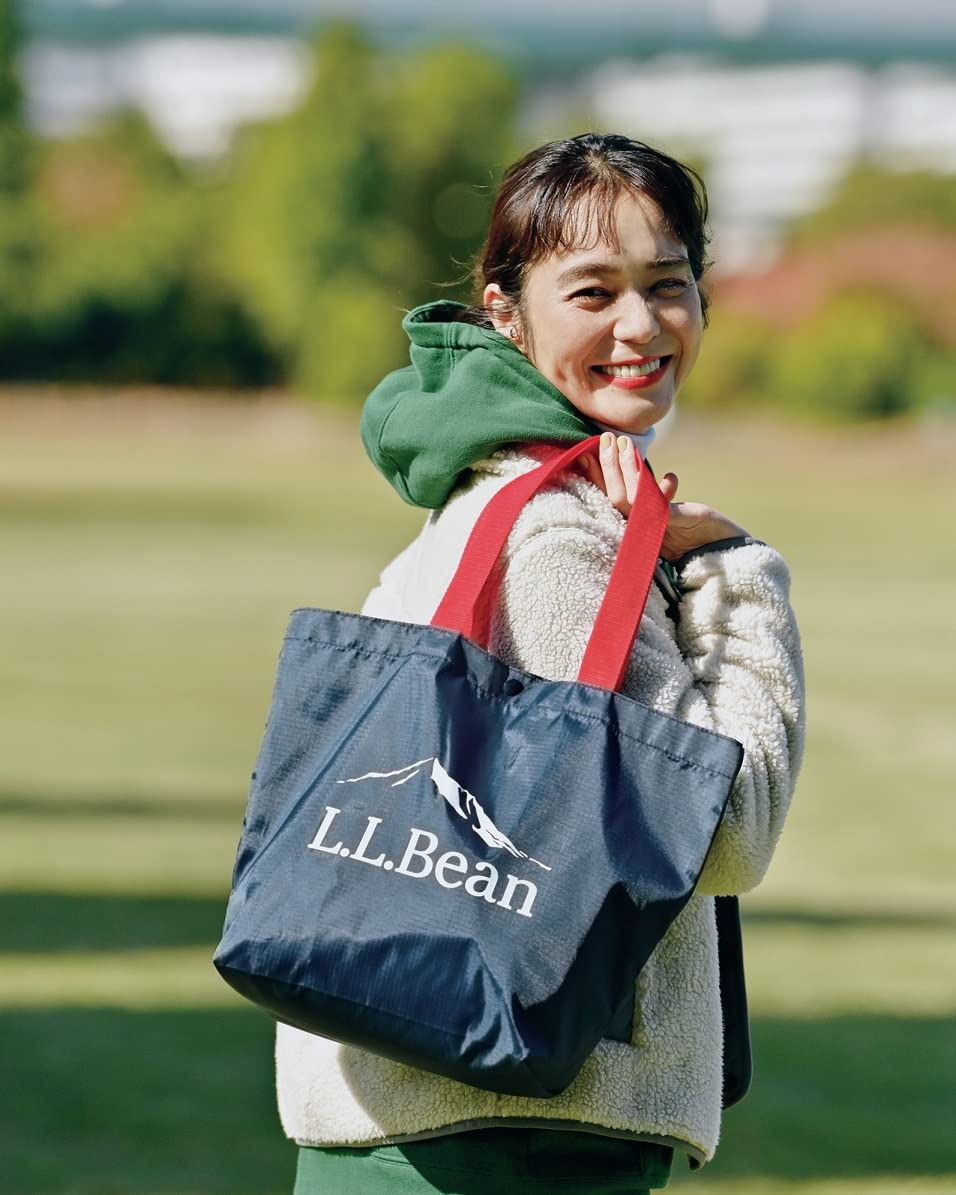 L.L.Bean Shopping Bag กระเป๋าช้อปปิ้งสีกรมพับได้ กระเป๋าผ้ารักษ์โลก