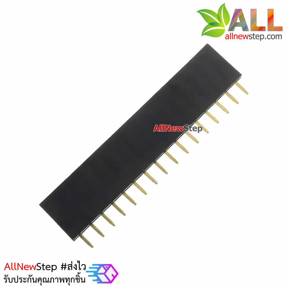 1X16 Pin 16P Single Row Female Header 2.54mm pitch straight จำนวน 1 ชิ้น