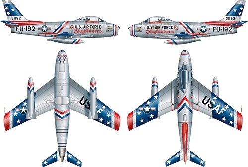 1/48 F - 86F SABRE JET “Skyblazers”