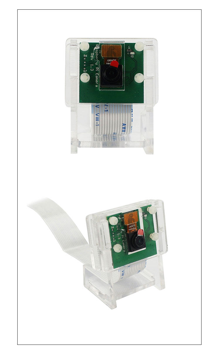 เคสสำหรับกล้อง Raspberry Pi Camera Stand Transparent Acr rack compatible with Raspberry Pi official camera V2