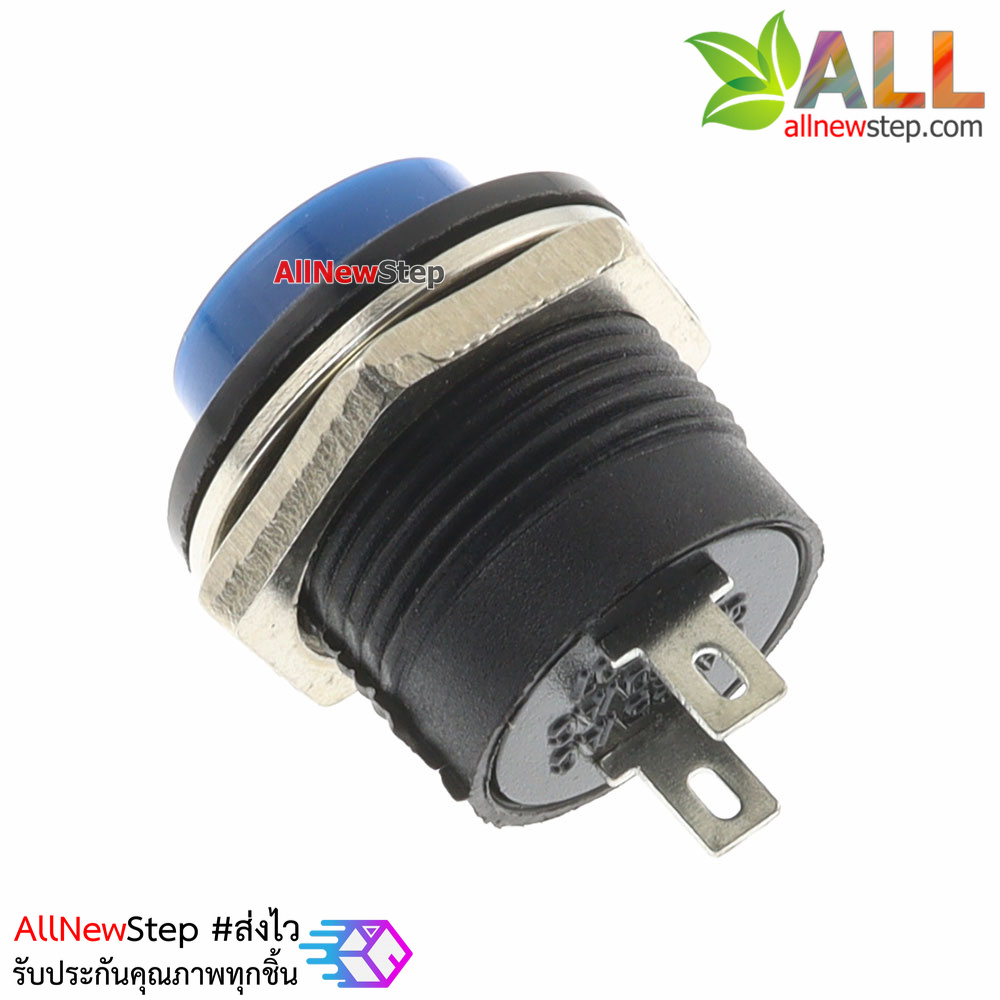สวิตช์กดติดปล่อยดับ รีเซตสวิตช์ R13-507 250V 3A ขนาด 16MM สีน้ำเงิน
