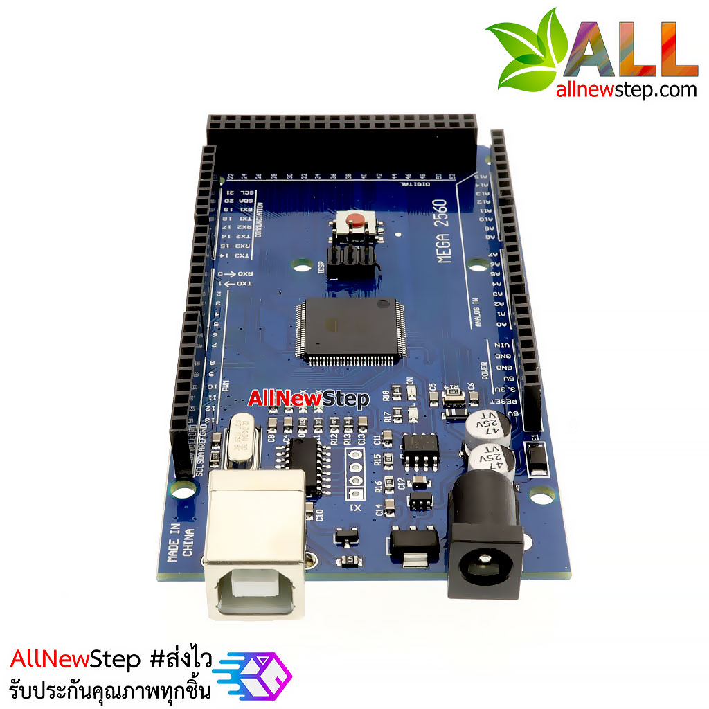 บอร์ด MEGA2560 R3 ใช้ชิฟ USB CH340 รุ่นใหม่ พร้อมสาย USB (Arduino-Compatible)